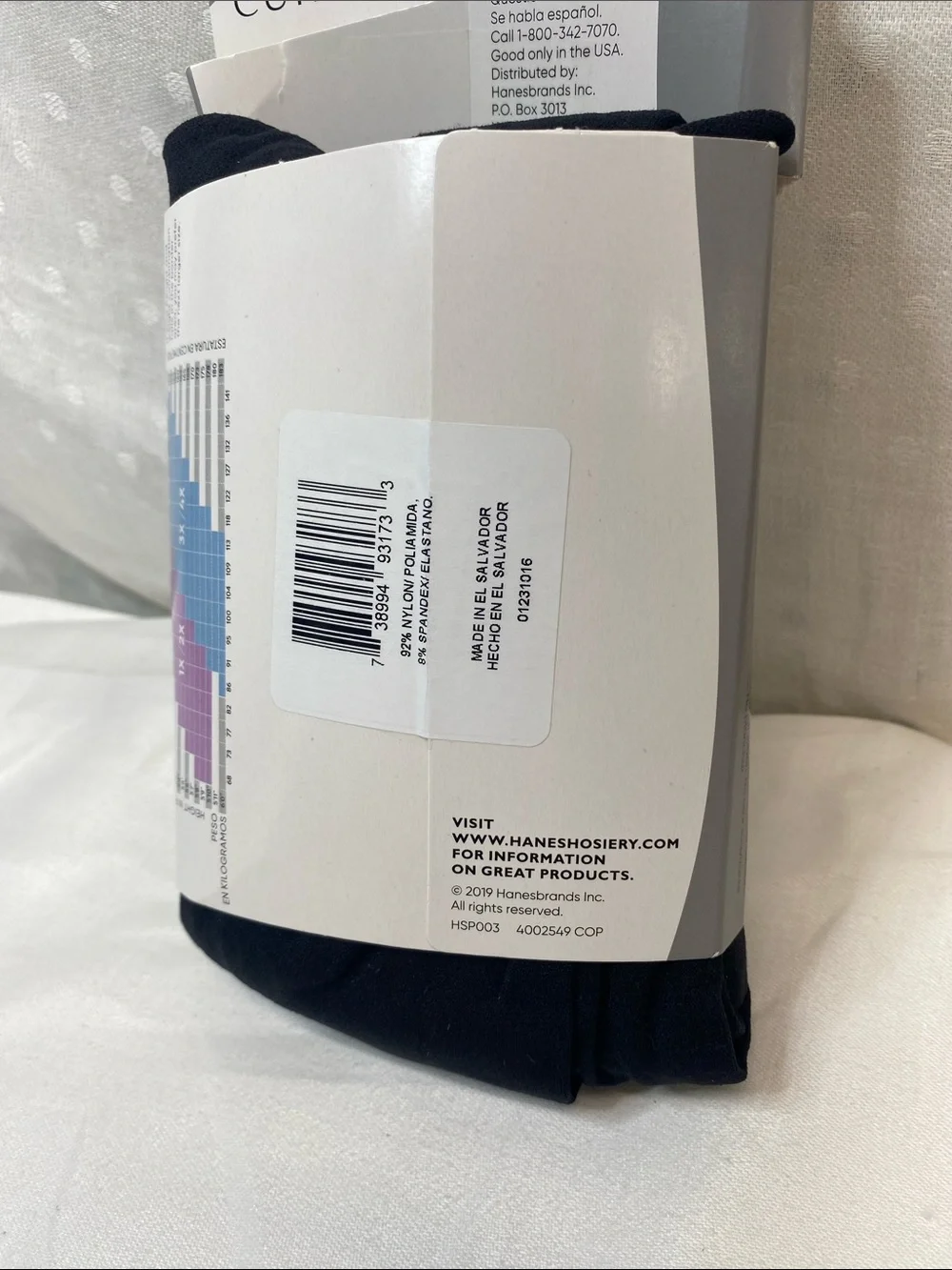 NWT HANES (1x/2x) Curves Blackout Tights
